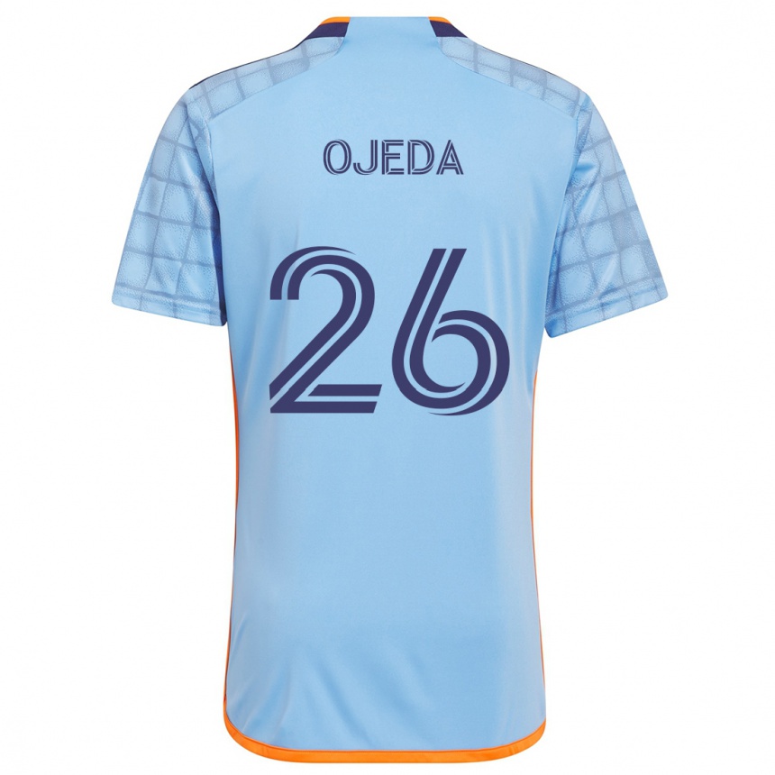 Niño Fútbol Camiseta Agustín Ojeda #26 Azul Naranja 1ª Equipación 2024/25 México