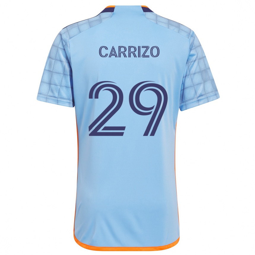 Niño Fútbol Camiseta Máximo Carrizo #29 Azul Naranja 1ª Equipación 2024/25 México