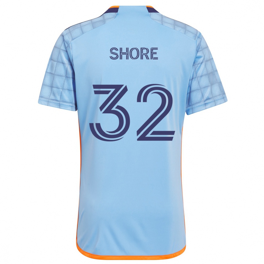 Niño Fútbol Camiseta Jonathan Shore #32 Azul Naranja 1ª Equipación 2024/25 México