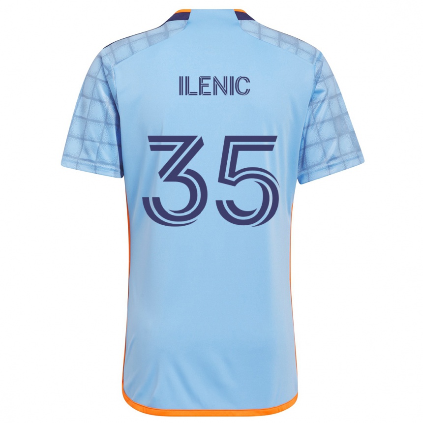 Niño Fútbol Camiseta Mitja Ilenic #35 Azul Naranja 1ª Equipación 2024/25 México