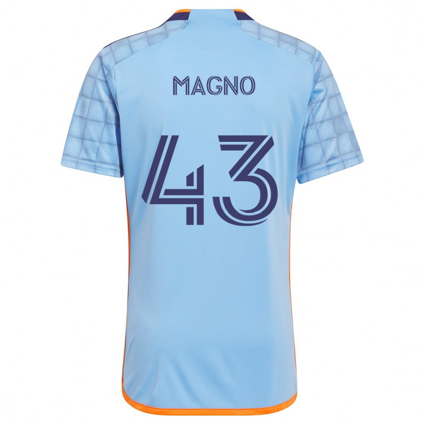 Niño Fútbol Camiseta Talles Magno #43 Azul Naranja 1ª Equipación 2024/25 México