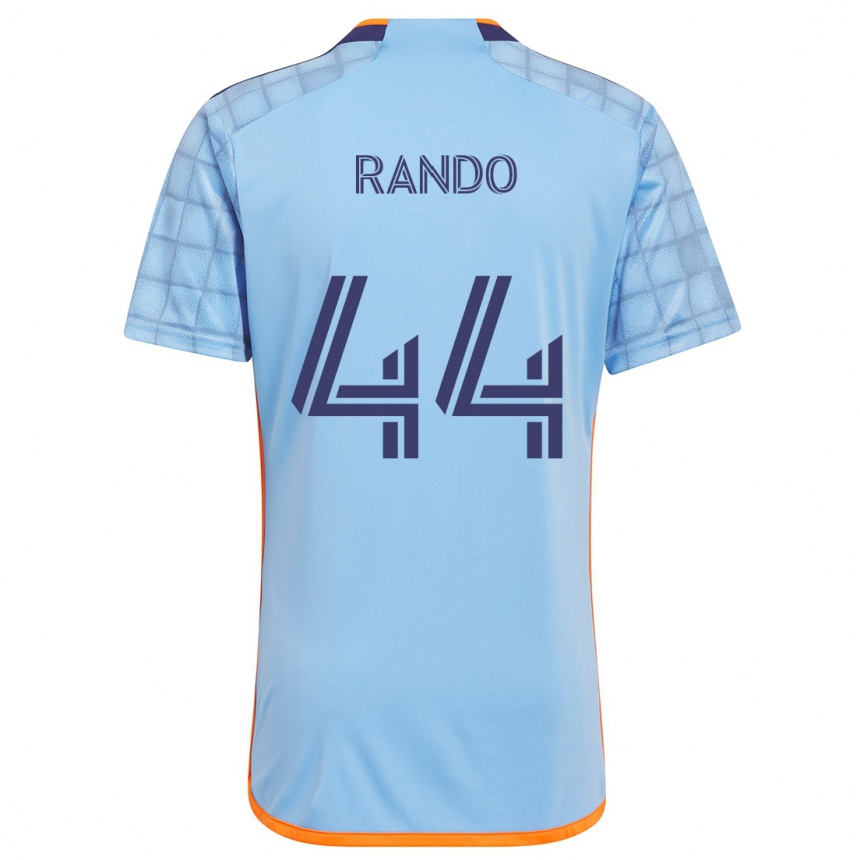 Niño Fútbol Camiseta Alex Rando #44 Azul Naranja 1ª Equipación 2024/25 México