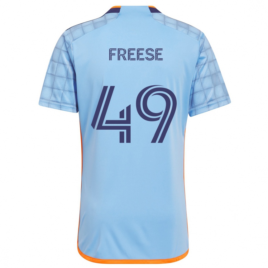 Niño Fútbol Camiseta Matt Freese #49 Azul Naranja 1ª Equipación 2024/25 México