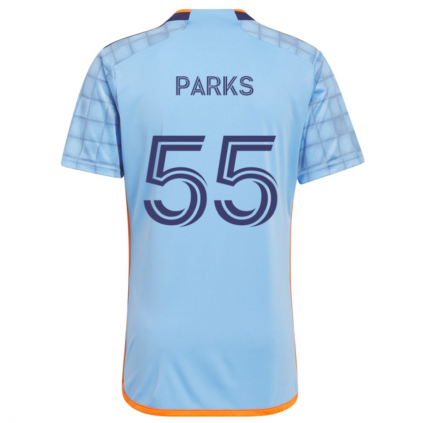 Niño Fútbol Camiseta Keaton Parks #55 Azul Naranja 1ª Equipación 2024/25 México