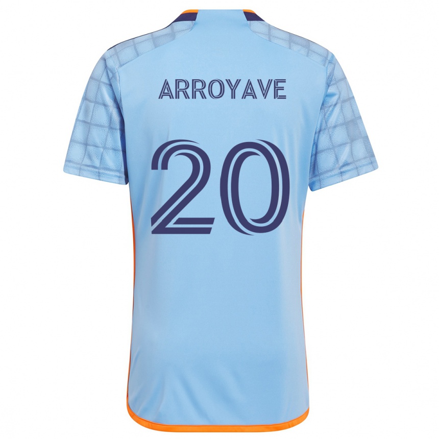 Niño Fútbol Camiseta Jacob Arroyave #20 Azul Naranja 1ª Equipación 2024/25 México