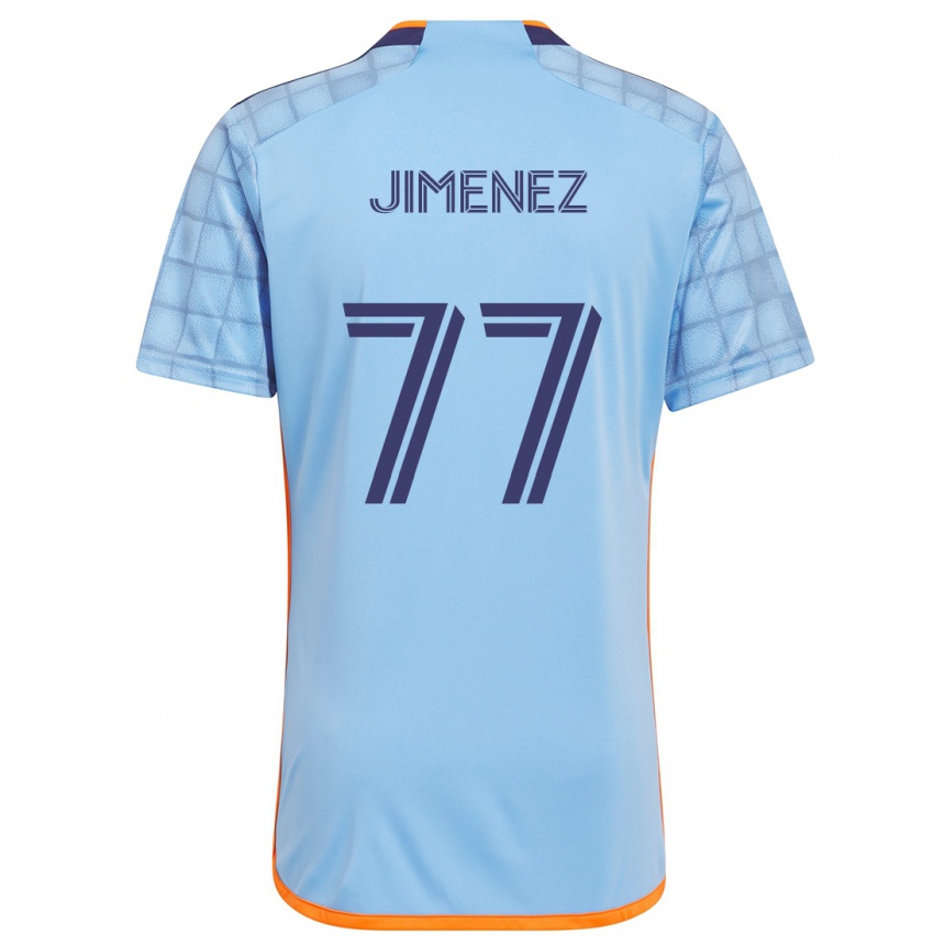 Niño Fútbol Camiseta Jonathan Jiménez #77 Azul Naranja 1ª Equipación 2024/25 México