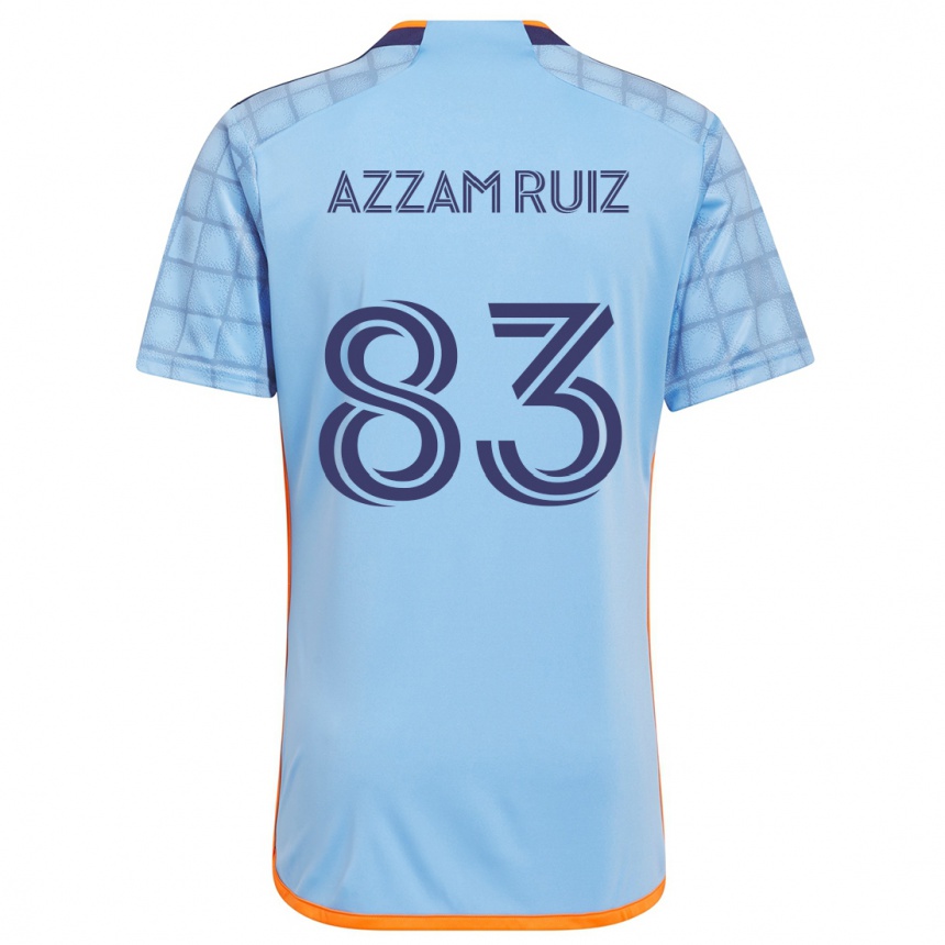 Niño Fútbol Camiseta Camil Azzam Ruiz #83 Azul Naranja 1ª Equipación 2024/25 México