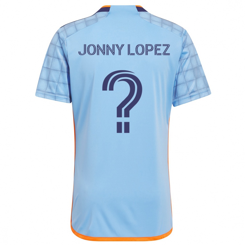 Niño Fútbol Camiseta Jonny Lopez #0 Azul Naranja 1ª Equipación 2024/25 México