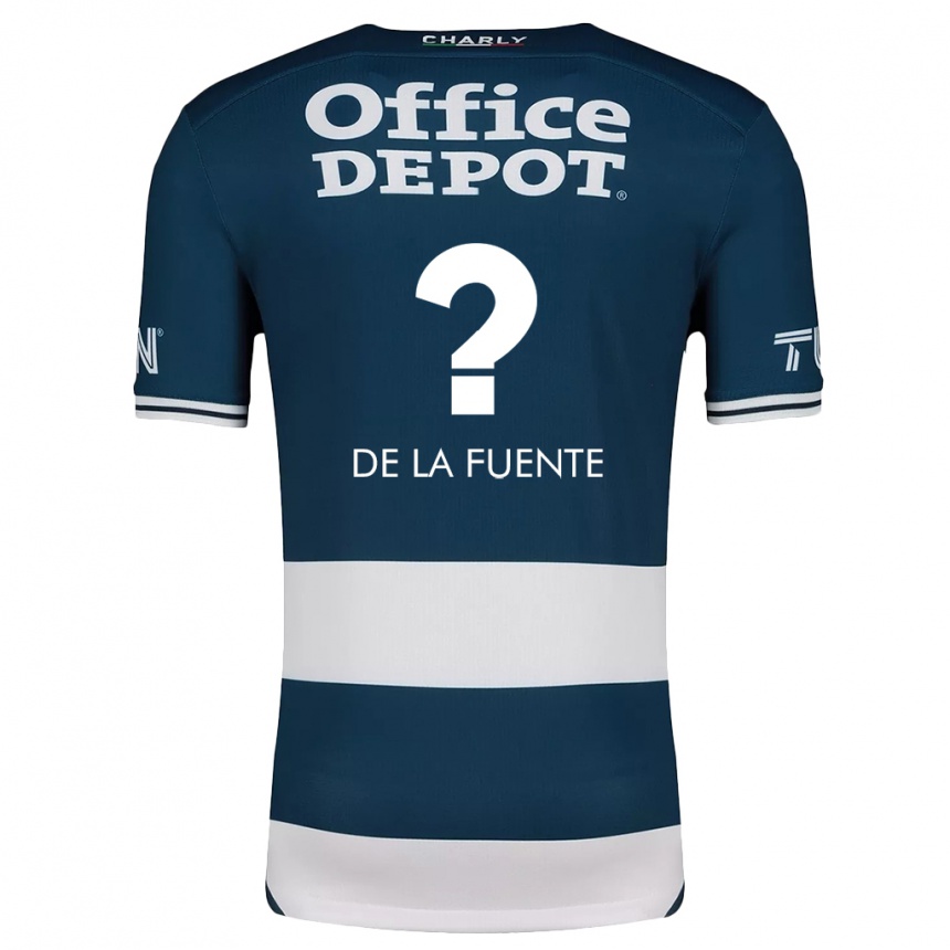 Niño Fútbol Camiseta Paulino De La Fuente #0 Azul Blanco 1ª Equipación 2024/25 México