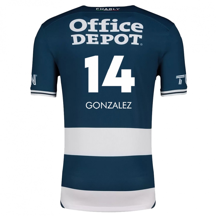 Niño Fútbol Camiseta Arturo González #14 Azul Blanco 1ª Equipación 2024/25 México