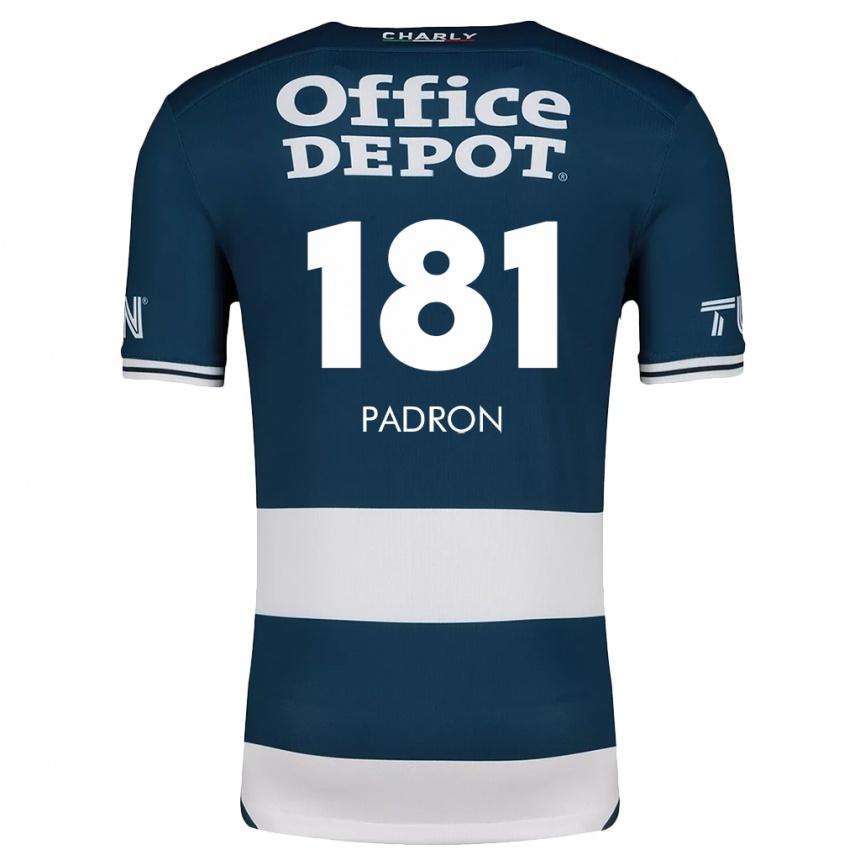 Niño Fútbol Camiseta Romeo Padrón #181 Azul Blanco 1ª Equipación 2024/25 México