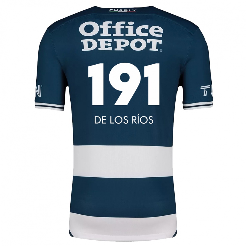 Niño Fútbol Camiseta Sergio De Los Ríos #191 Azul Blanco 1ª Equipación 2024/25 México