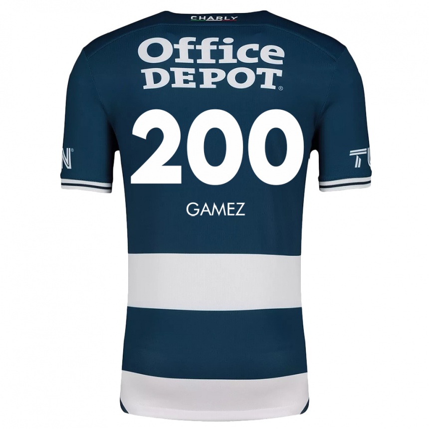 Niño Fútbol Camiseta Sergio Gámez #200 Azul Blanco 1ª Equipación 2024/25 México