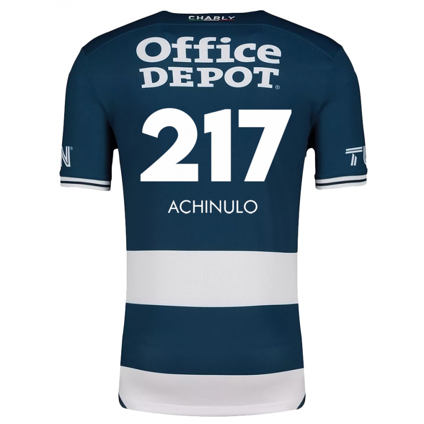 Niño Fútbol Camiseta Princewill Achinulo #217 Azul Blanco 1ª Equipación 2024/25 México