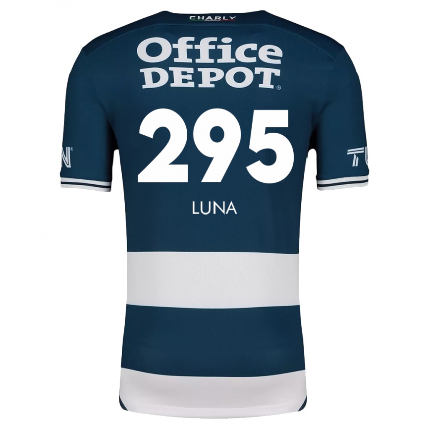 Niño Fútbol Camiseta Irving Luna #295 Azul Blanco 1ª Equipación 2024/25 México