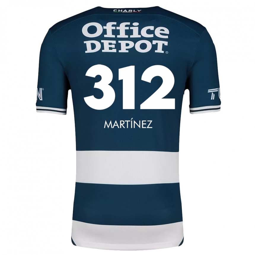 Niño Fútbol Camiseta Ulises Martínez #312 Azul Blanco 1ª Equipación 2024/25 México