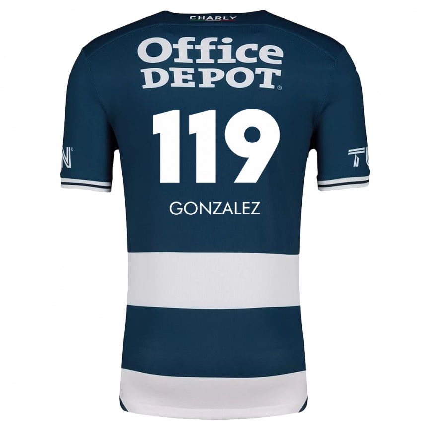 Niño Fútbol Camiseta Juan González #119 Azul Blanco 1ª Equipación 2024/25 México