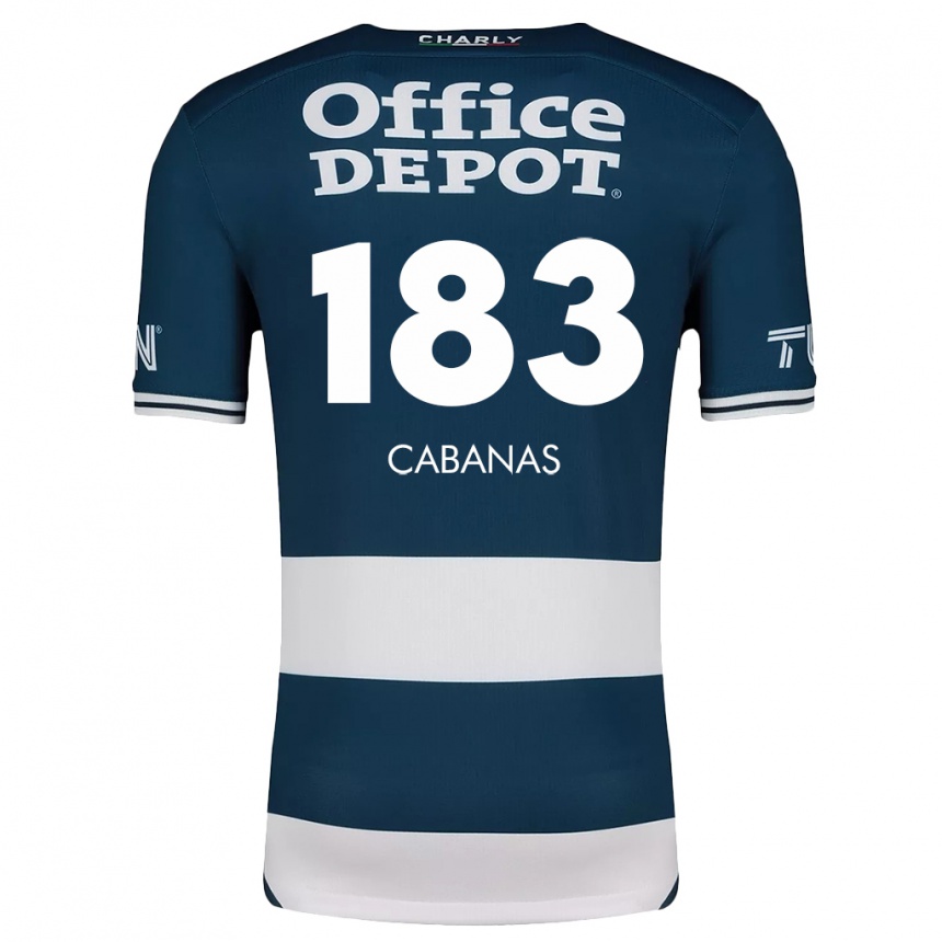 Niño Fútbol Camiseta Mauricio Cabañas #183 Azul Blanco 1ª Equipación 2024/25 México