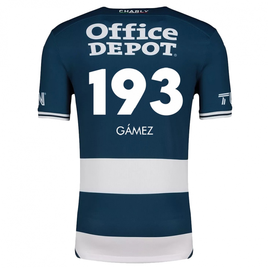 Niño Fútbol Camiseta Juan Gámez #193 Azul Blanco 1ª Equipación 2024/25 México