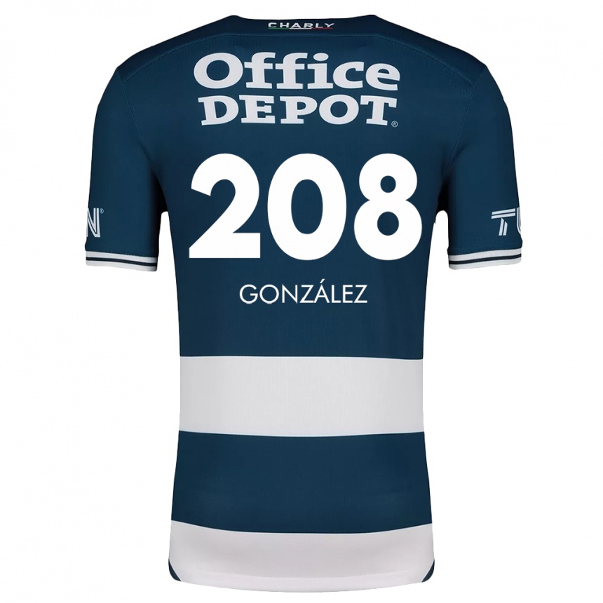 Niño Fútbol Camiseta Osvaldo González #208 Azul Blanco 1ª Equipación 2024/25 México