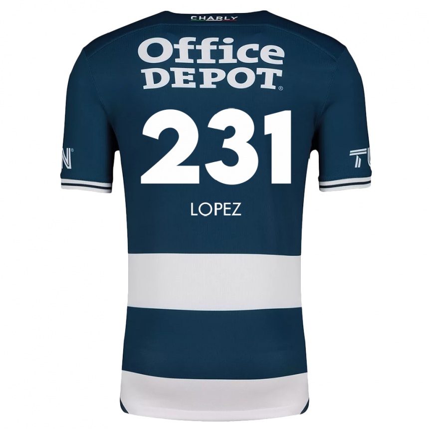 Niño Fútbol Camiseta Víctor López #231 Azul Blanco 1ª Equipación 2024/25 México