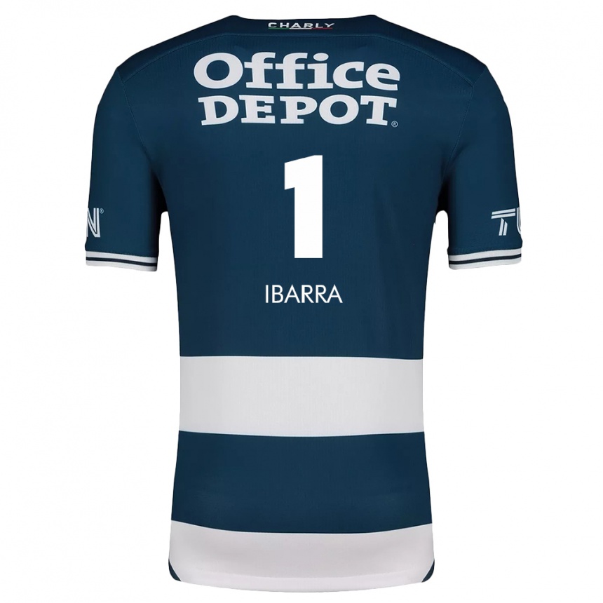 Niño Fútbol Camiseta Fabiola Ibarra #1 Azul Blanco 1ª Equipación 2024/25 México