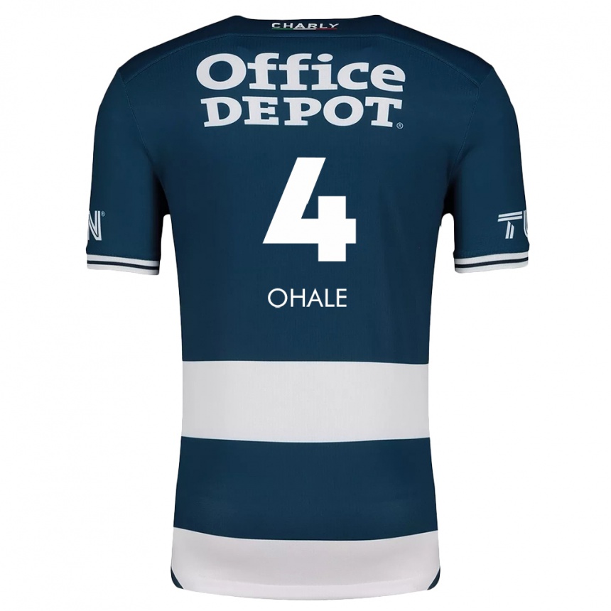 Niño Fútbol Camiseta Osinachi Ohale #4 Azul Blanco 1ª Equipación 2024/25 México