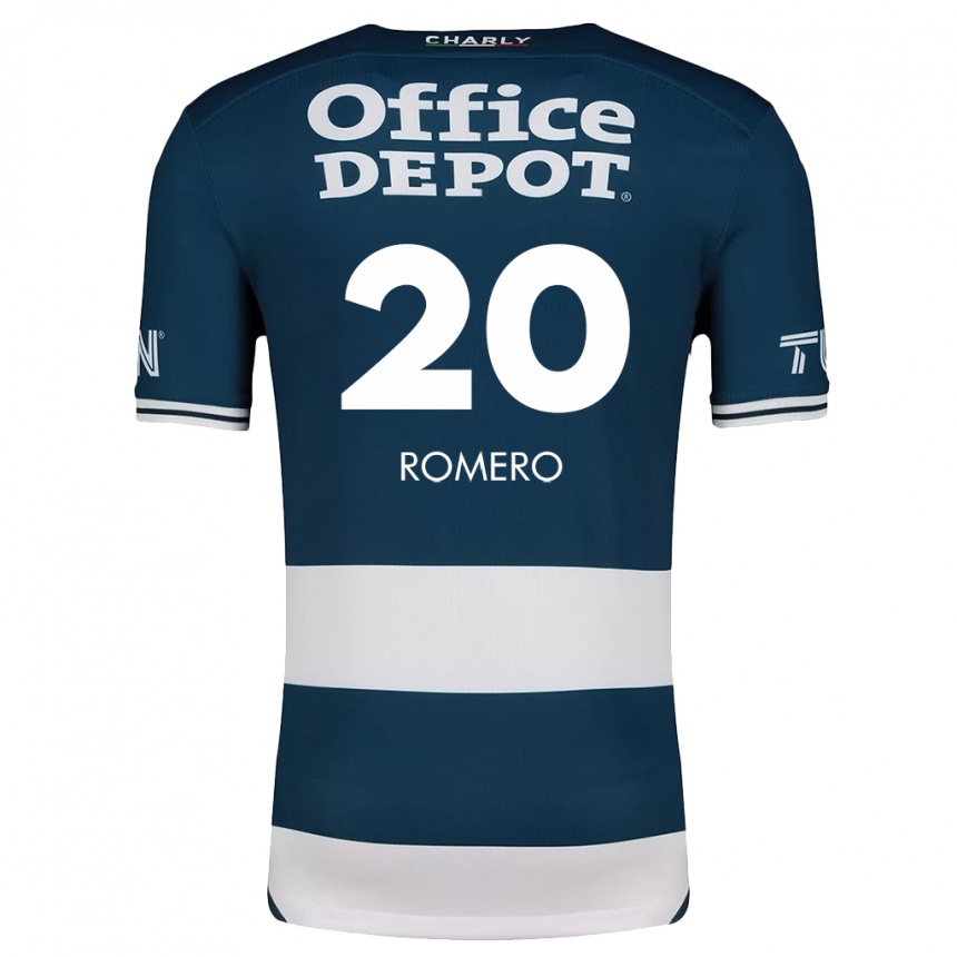 Niño Fútbol Camiseta Tamara Romero #20 Azul Blanco 1ª Equipación 2024/25 México