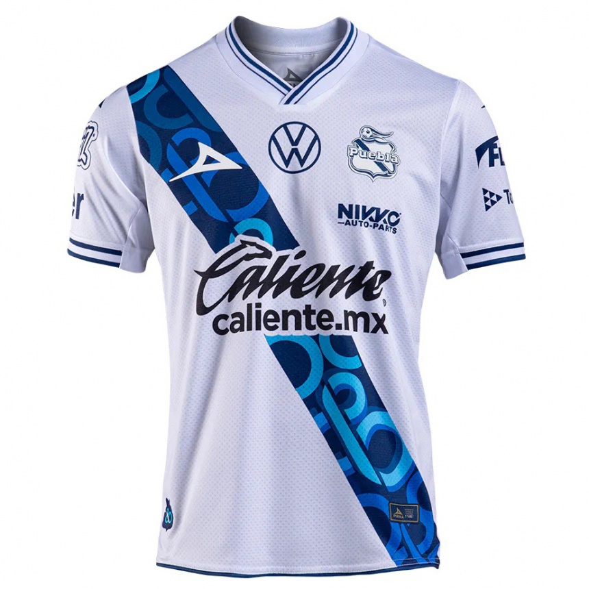 Niño Fútbol Camiseta Miguel Jiménez #25 Blanco Azul Marino 1ª Equipación 2024/25 México