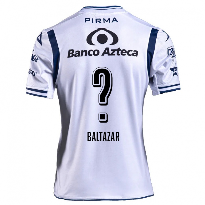 Niño Fútbol Camiseta Carlos Baltazar #0 Blanco Azul Marino 1ª Equipación 2024/25 México