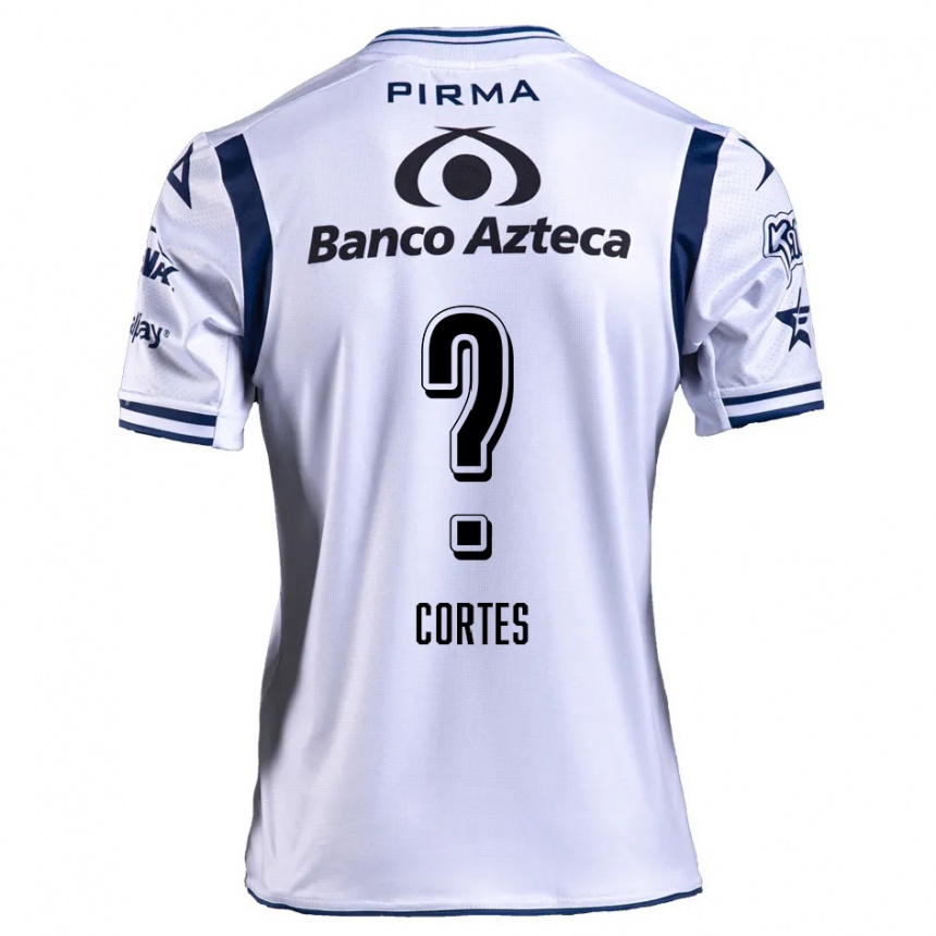 Niño Fútbol Camiseta Vinícius Côrtes #0 Blanco Azul Marino 1ª Equipación 2024/25 México