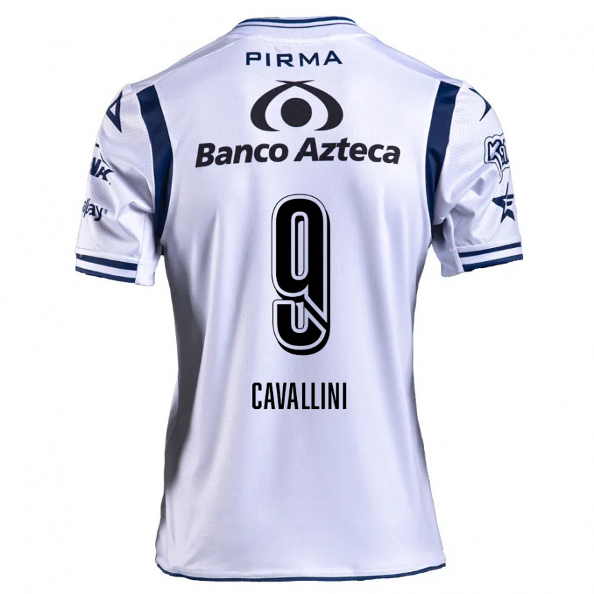 Niño Fútbol Camiseta Lucas Cavallini #9 Blanco Azul Marino 1ª Equipación 2024/25 México