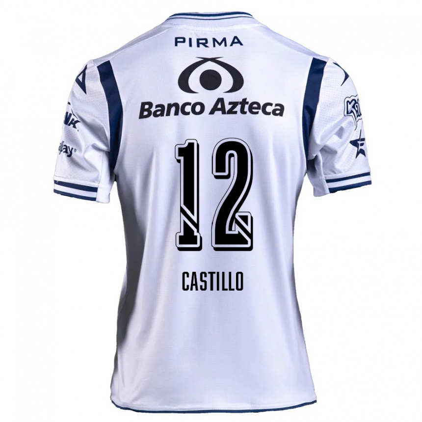 Niño Fútbol Camiseta Raúl Castillo #12 Blanco Azul Marino 1ª Equipación 2024/25 México