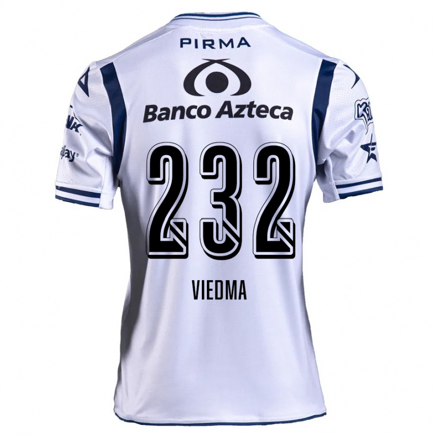 Niño Fútbol Camiseta Alvar Viedma #232 Blanco Azul Marino 1ª Equipación 2024/25 México