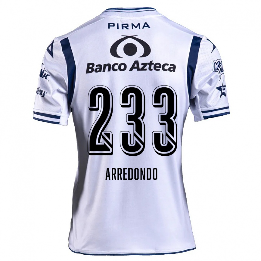 Niño Fútbol Camiseta Ángel Arredondo #233 Blanco Azul Marino 1ª Equipación 2024/25 México