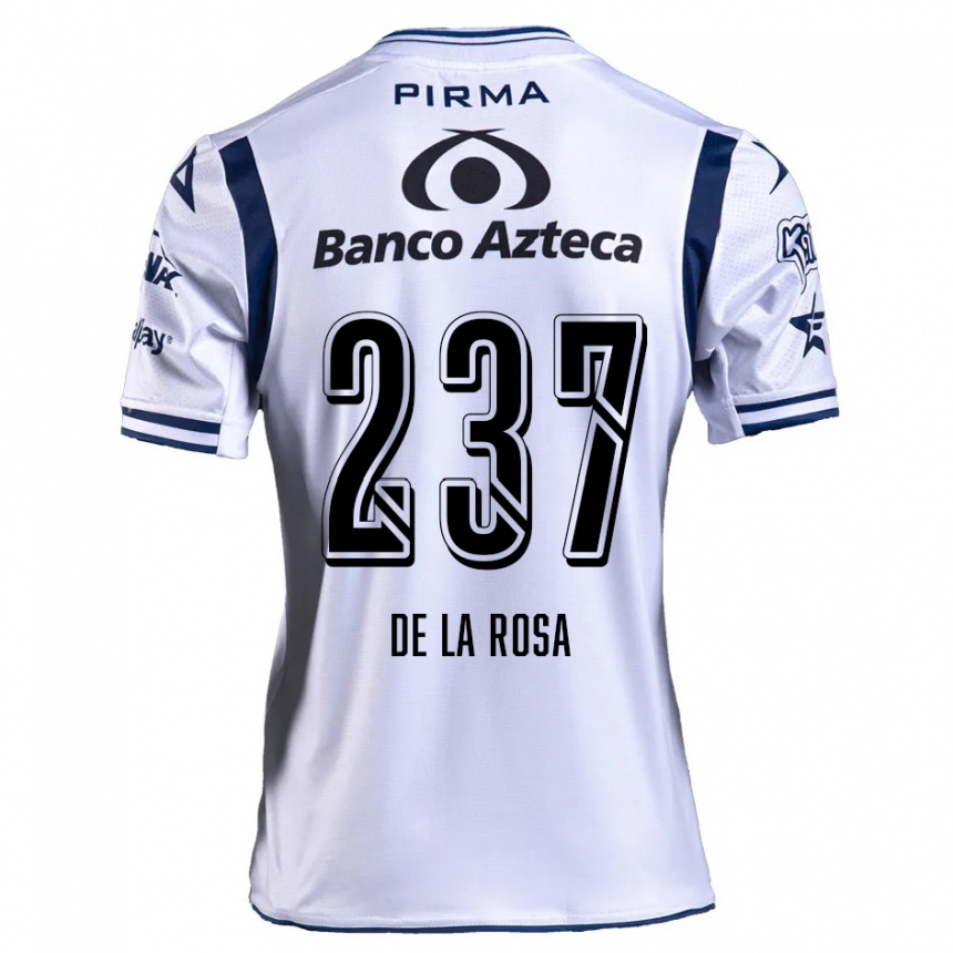 Niño Fútbol Camiseta Álvaro De La Rosa #237 Blanco Azul Marino 1ª Equipación 2024/25 México