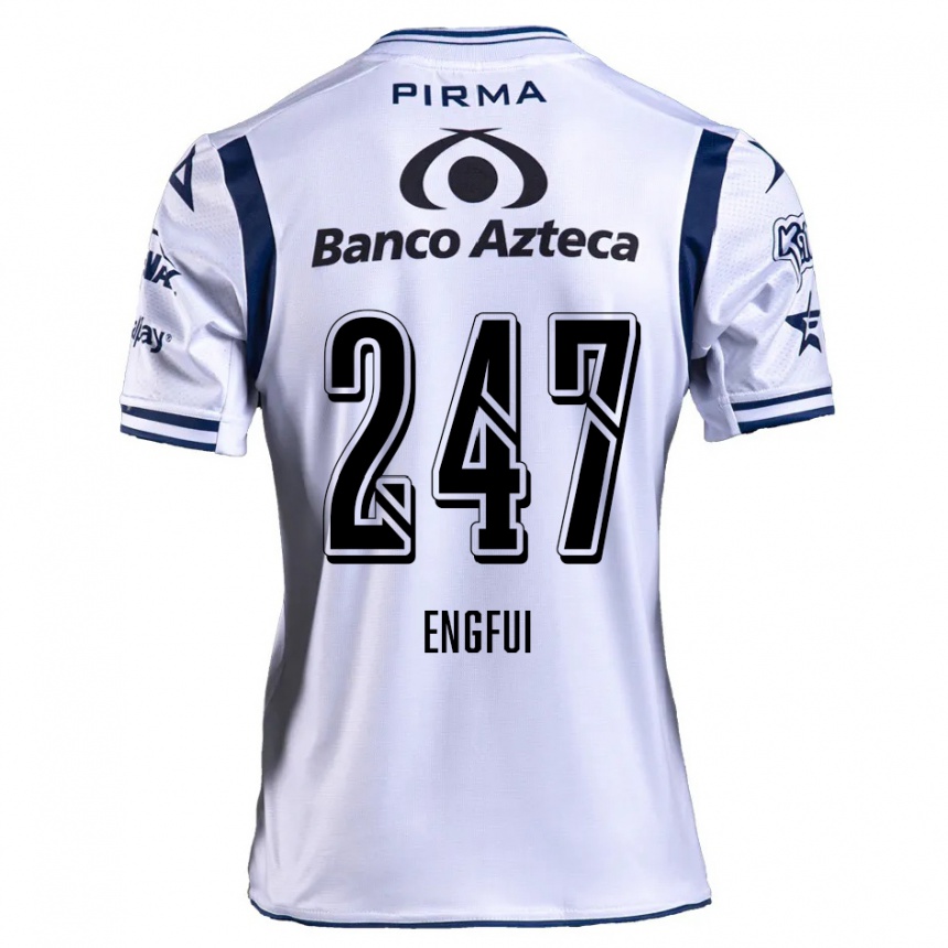 Niño Fútbol Camiseta Emilio Engfui #247 Blanco Azul Marino 1ª Equipación 2024/25 México