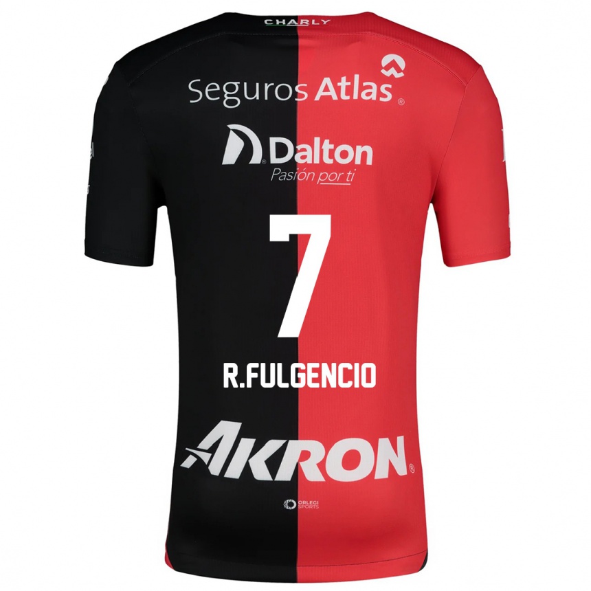 Niño Fútbol Camiseta Raymundo Fulgencio #7 Negro Rojo 1ª Equipación 2024/25 México