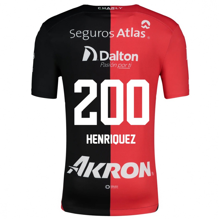 Niño Fútbol Camiseta Carlos Henríquez #200 Negro Rojo 1ª Equipación 2024/25 México