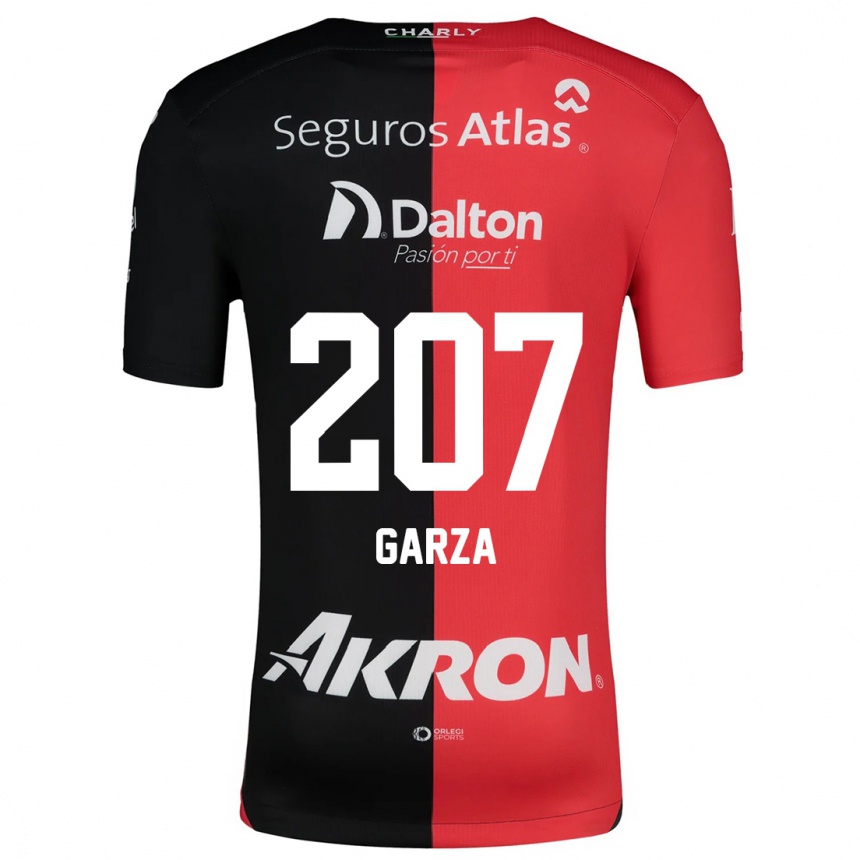 Niño Fútbol Camiseta Rodolfo Garza #207 Negro Rojo 1ª Equipación 2024/25 México