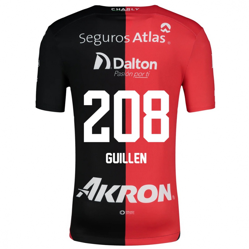 Niño Fútbol Camiseta Jesús Guillén #208 Negro Rojo 1ª Equipación 2024/25 México