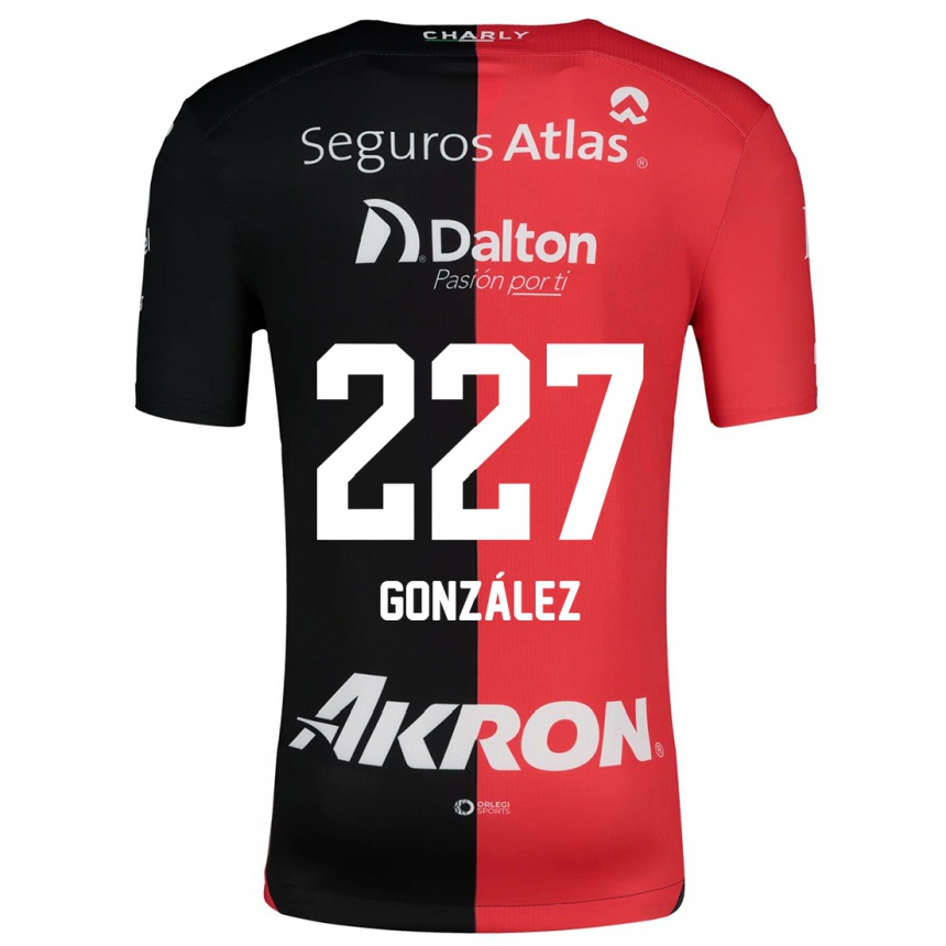 Niño Fútbol Camiseta Rodolfo González #227 Negro Rojo 1ª Equipación 2024/25 México