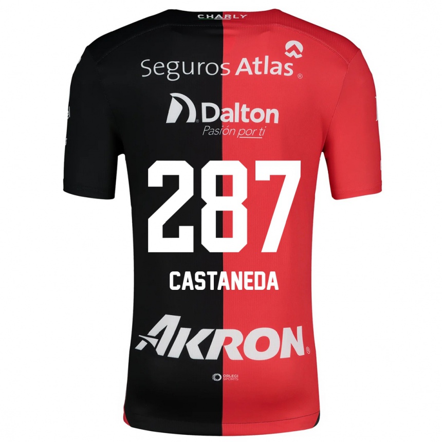 Niño Fútbol Camiseta Mariano Castañeda #287 Negro Rojo 1ª Equipación 2024/25 México