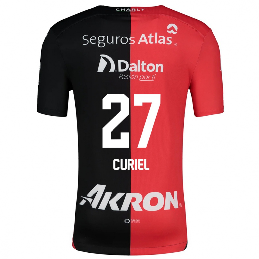 Niño Fútbol Camiseta Alexa Curiel #27 Negro Rojo 1ª Equipación 2024/25 México