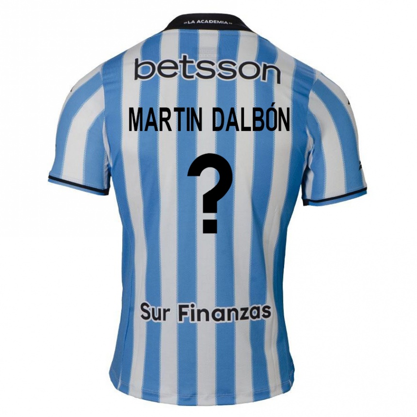 Niño Fútbol Camiseta Juan Martin Dalbón #0 Azul Blanco Negro 1ª Equipación 2024/25 México