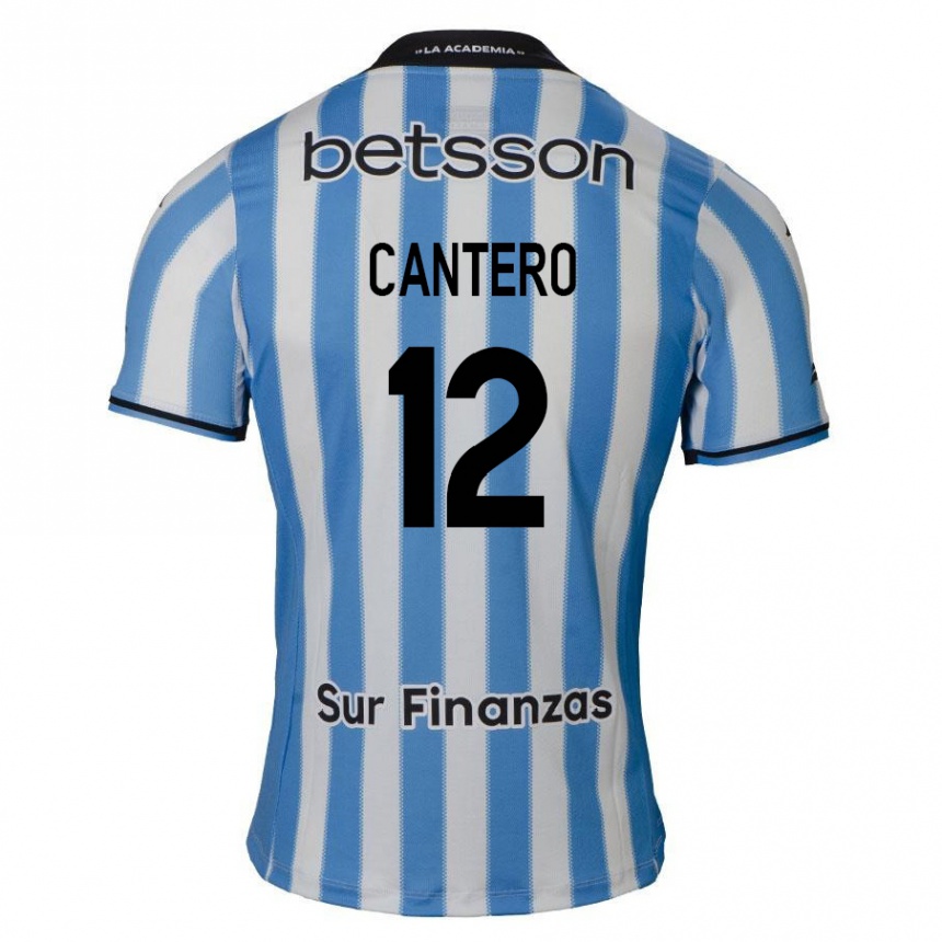 Niño Fútbol Camiseta Milton Cantero #12 Azul Blanco Negro 1ª Equipación 2024/25 México