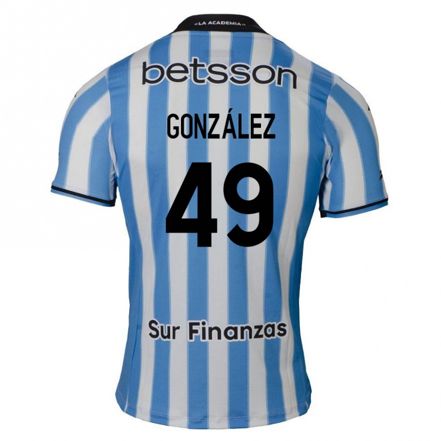 Niño Fútbol Camiseta David González #49 Azul Blanco Negro 1ª Equipación 2024/25 México