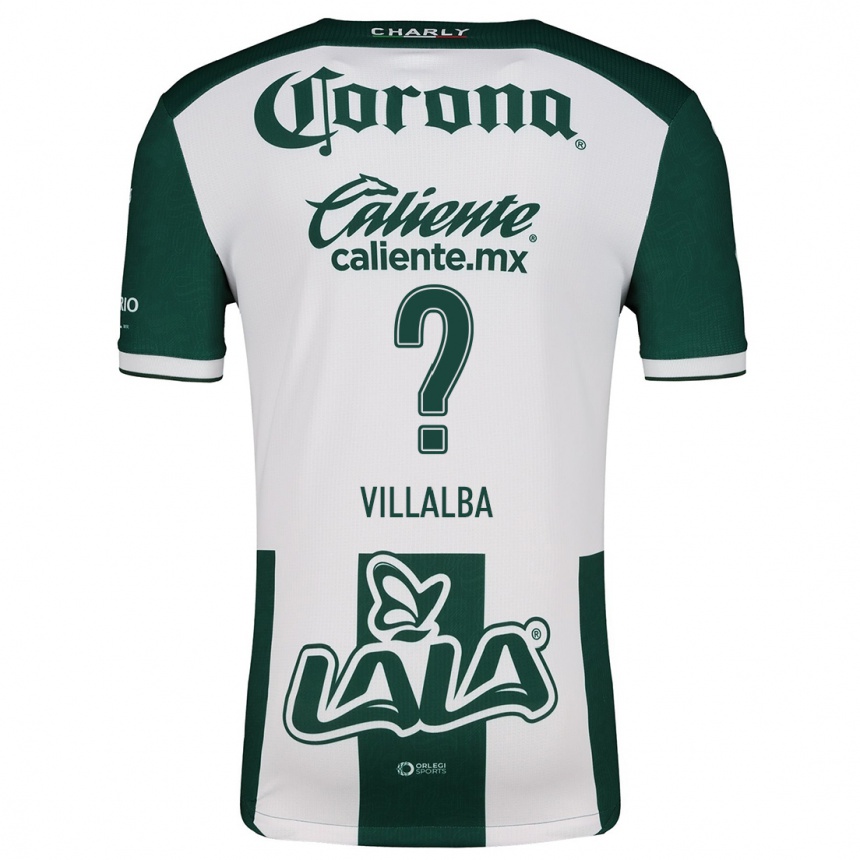 Niño Fútbol Camiseta Fran Villalba #0 Verde Blanco 1ª Equipación 2024/25 México