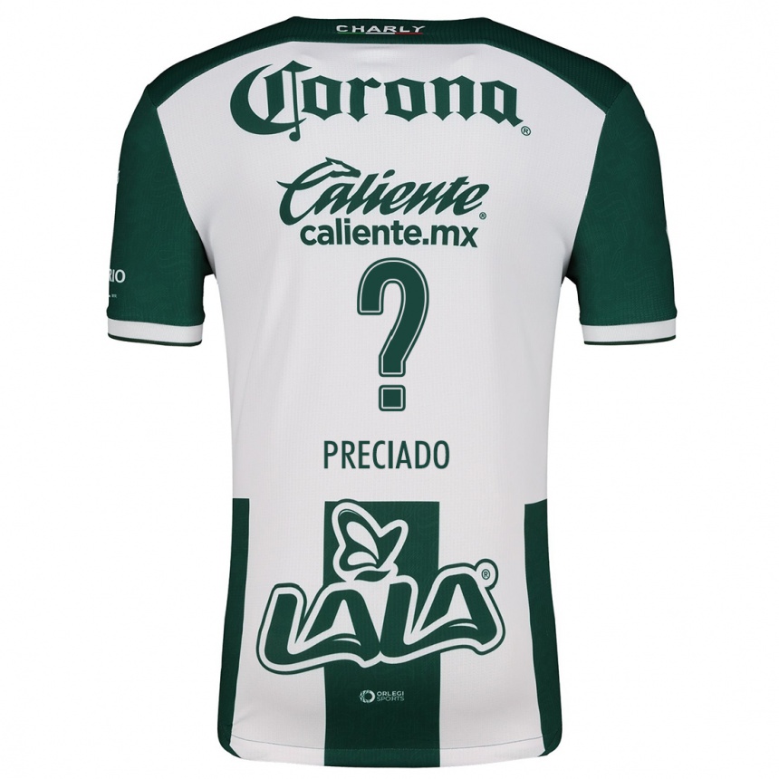 Niño Fútbol Camiseta Harold Preciado #0 Verde Blanco 1ª Equipación 2024/25 México