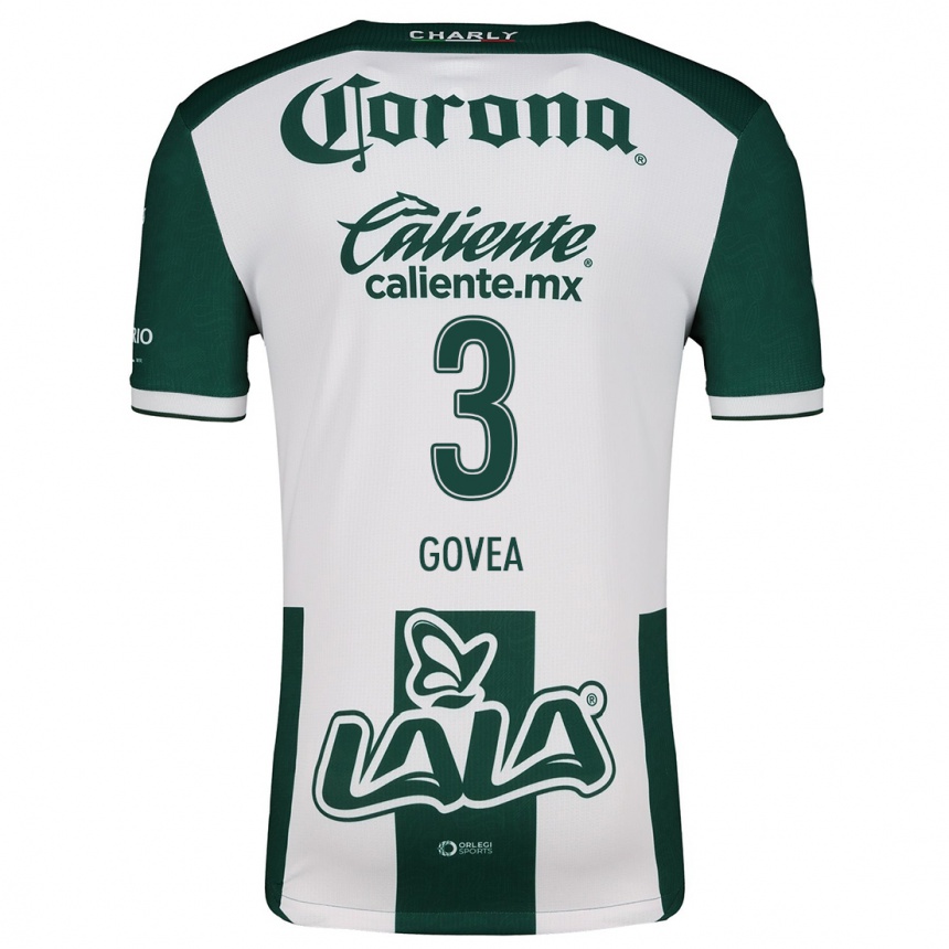 Niño Fútbol Camiseta Ismael Govea #3 Verde Blanco 1ª Equipación 2024/25 México